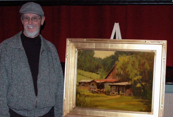 Robert shown with "Nashville Soul" purchased by the Richmond Art Museum, November 2012.